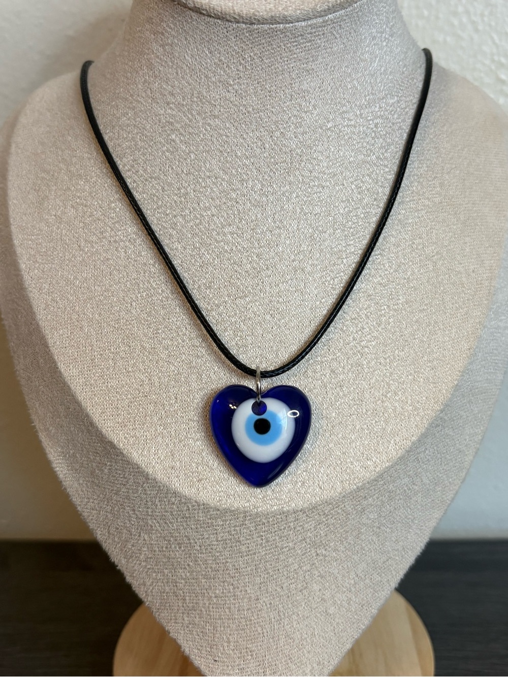 Handmade Heart Evil Eye Necklace